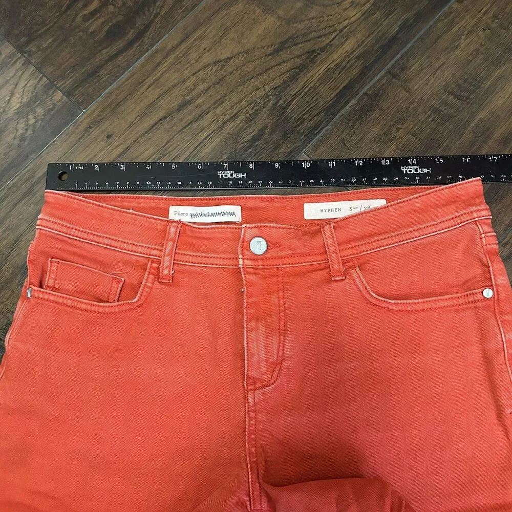Pilcro By Anthropologie Shorts Womens 28 Hyphen Washed Red Denim OB653662 - Picture 6 of 10